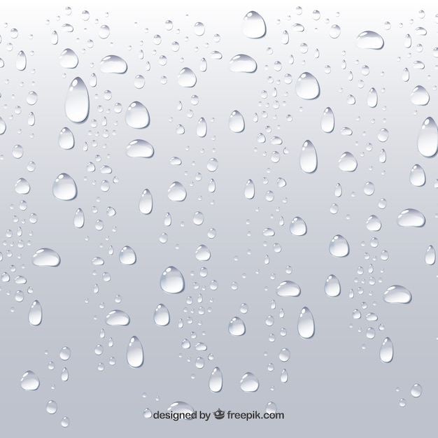 Vector water drops background in realistic style