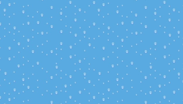 water drops on blue background