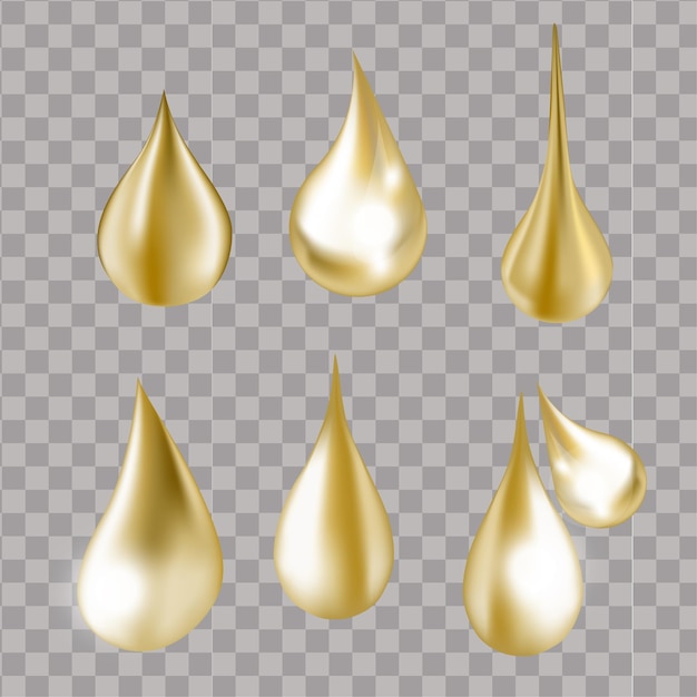 Water drops gold transparent splashes  illustration of water serum drop and splash