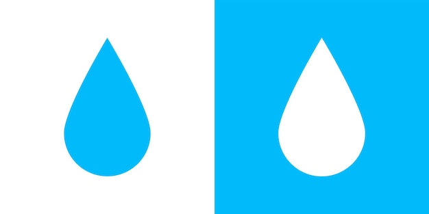 Water drops icon set Water or rain drop vector icon illustration