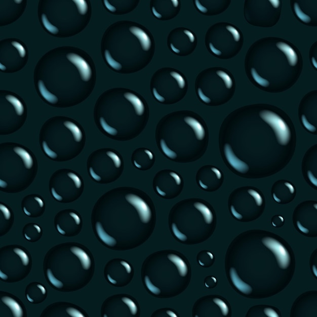 Water drops seamless vector background