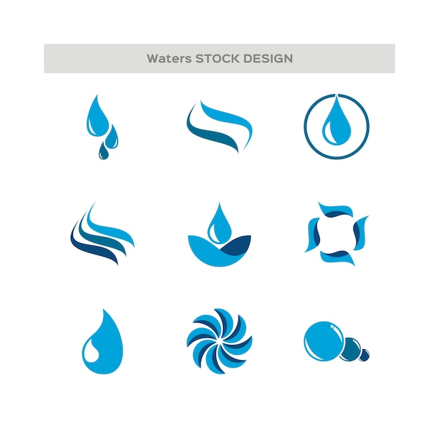 Капли воды и логотип Wave