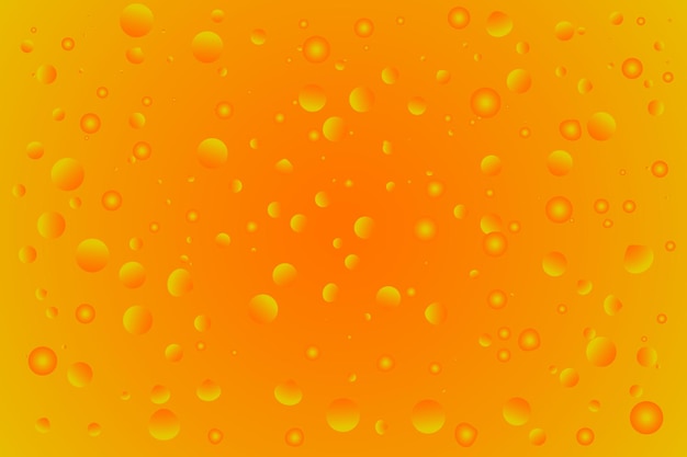 Vector water drops on yellow background