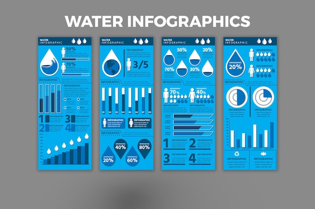 Water eco infographic ontwerp