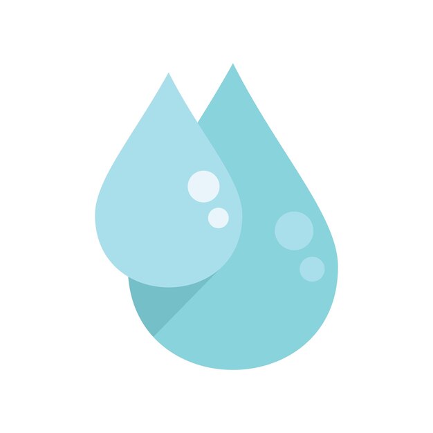 Vector water eco pictogram platte vector natuurkracht elektrische kluis geïsoleerd