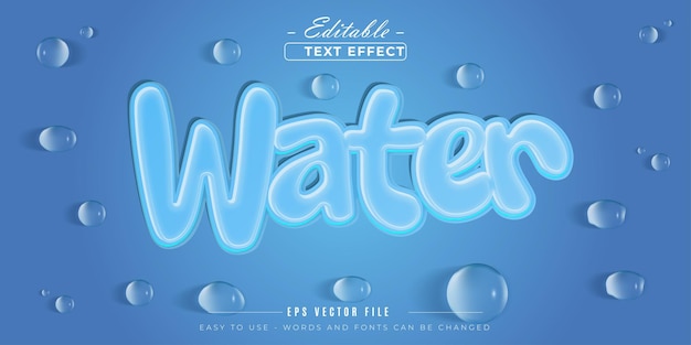 Water editable text effect