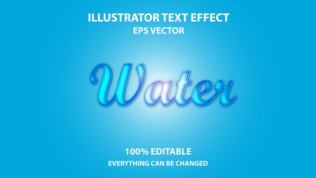 WATER EDITABLE TEXT EFFECT