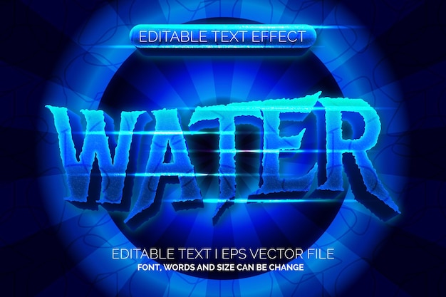 Water element style text effects