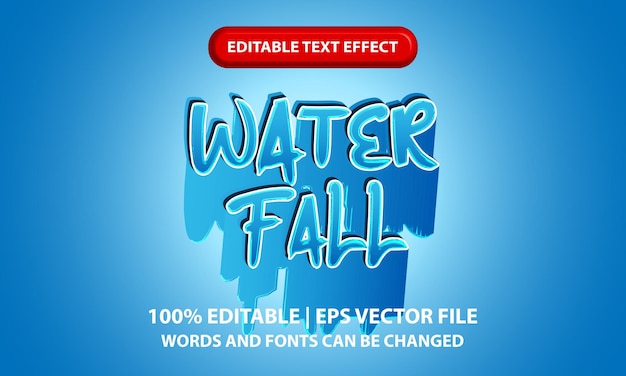 Стиль редактируемого текстового эффекта водопада