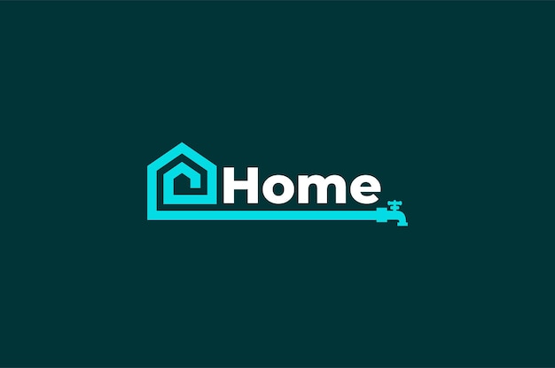 Water faucet house logo