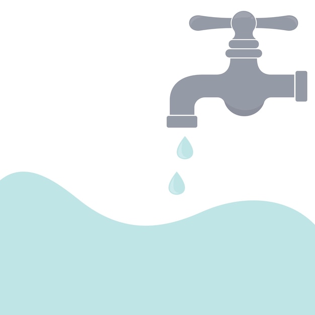 Vector water faucet vector illustration graphic