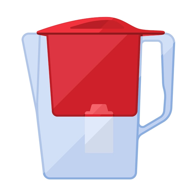 Water filter jar flat icon