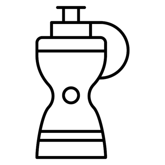 Water Flask Vector Illustration Style