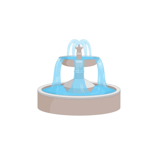 Water Fountain on white background