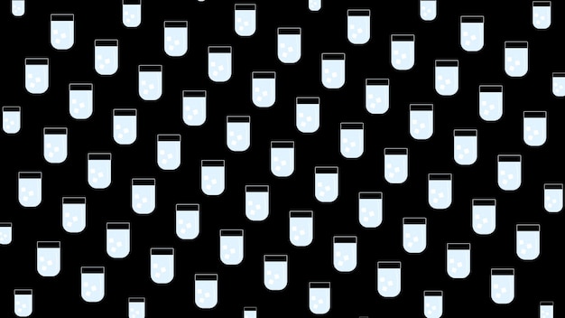 Water glass pattern on isolated background.