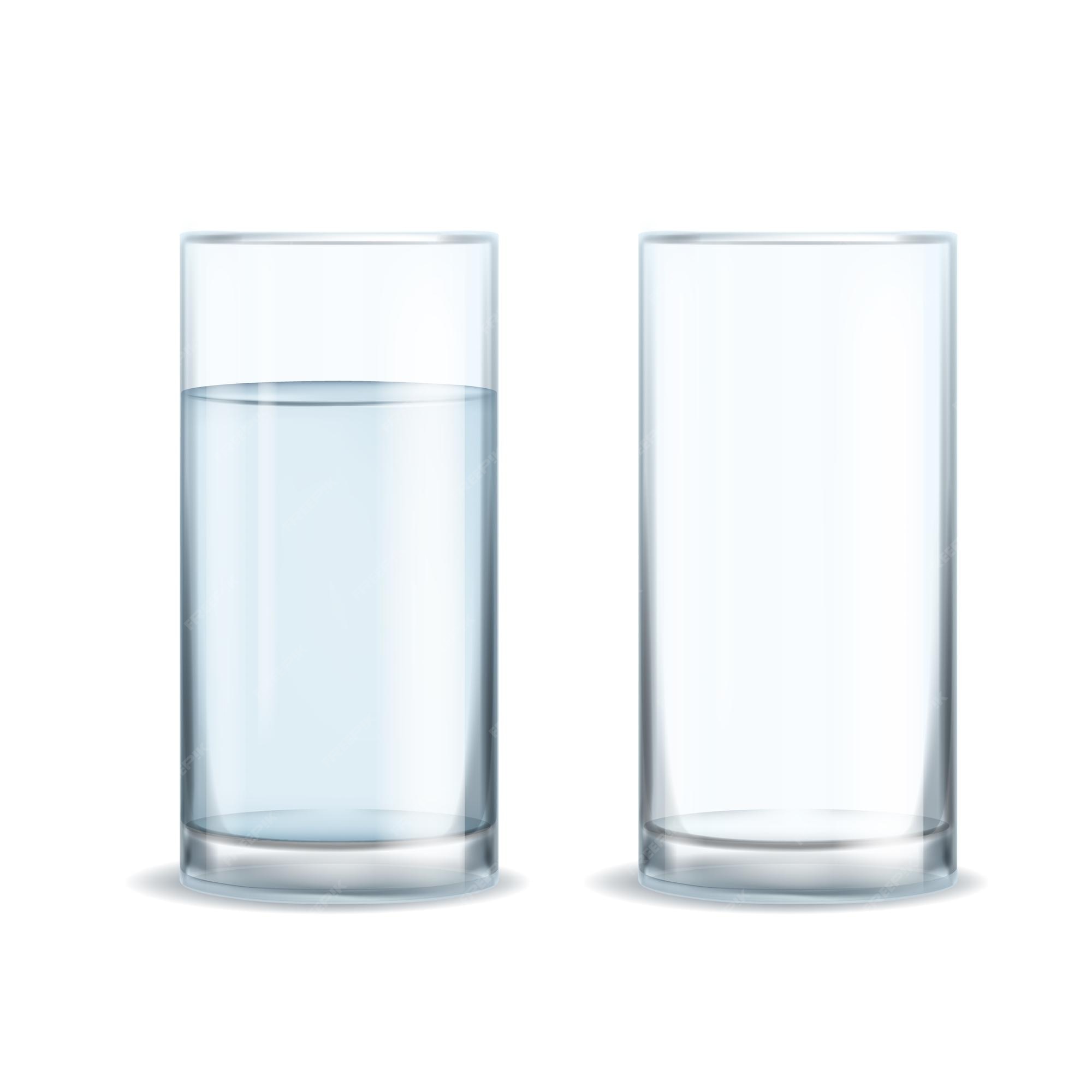 Glass with water isolated realistic 3d Royalty Free Vector