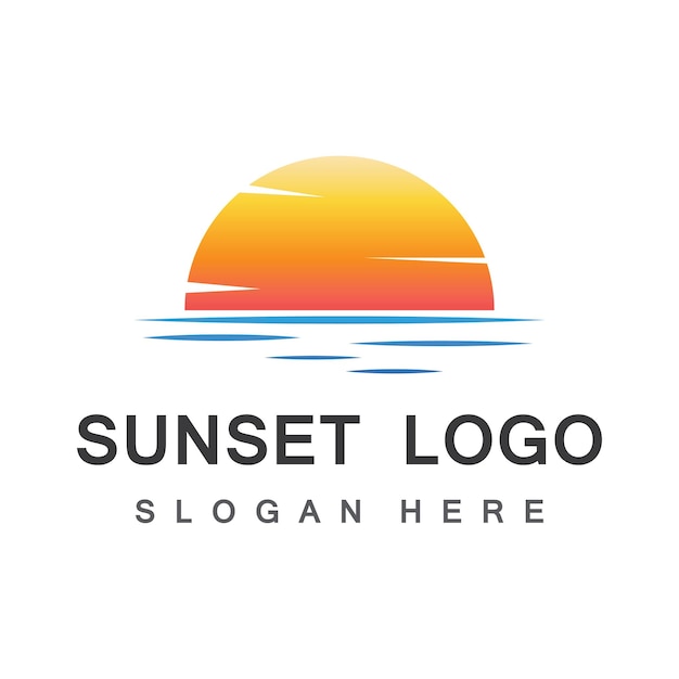 Water Golf en zon pictogram vector illustratie ontwerp logo