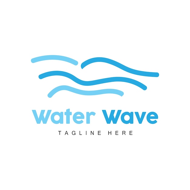 Water Golf Logo Diepzee Vector Maritieme Achtergrond Sjabloonontwerp