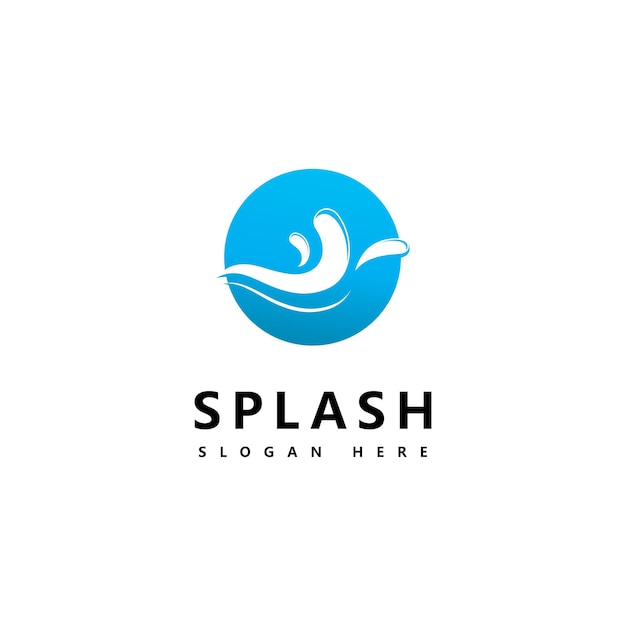 Water Golf Splash symbool en pictogram Logo sjabloon vector