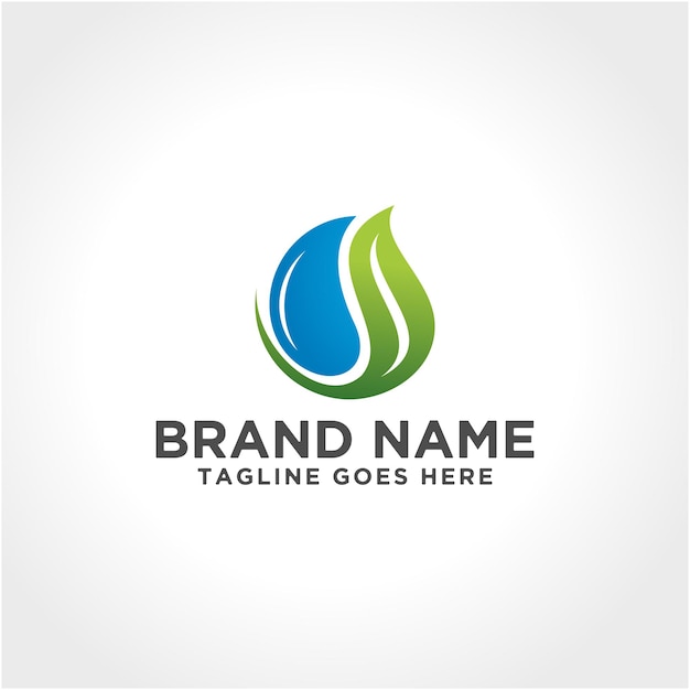 Water green logo template illustration