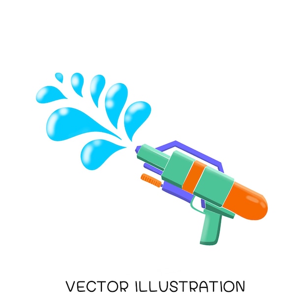 Vector a water gun with a vector illustration on it