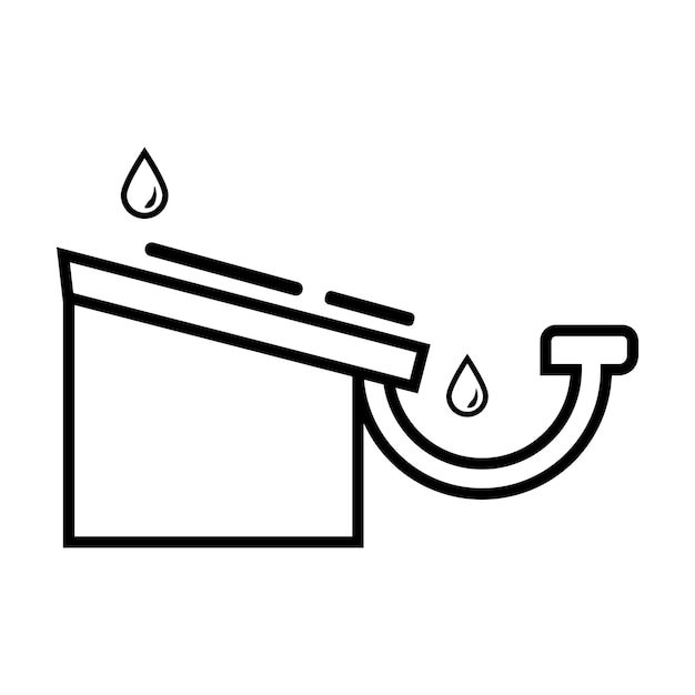 Water gutters icon logo vector design template