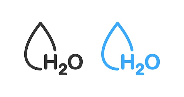 Water H2O druppel pictogram Vector Illustratie ontwerp