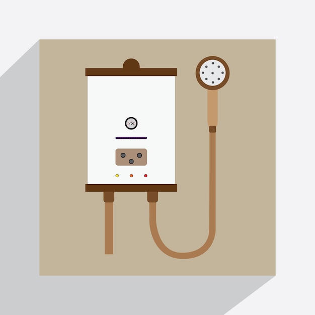 Vector water heater icon illustration background