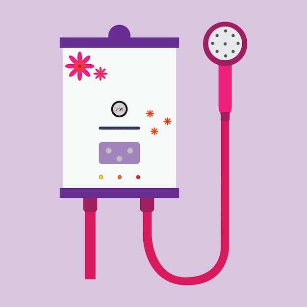 Vector water heater icon illustration background