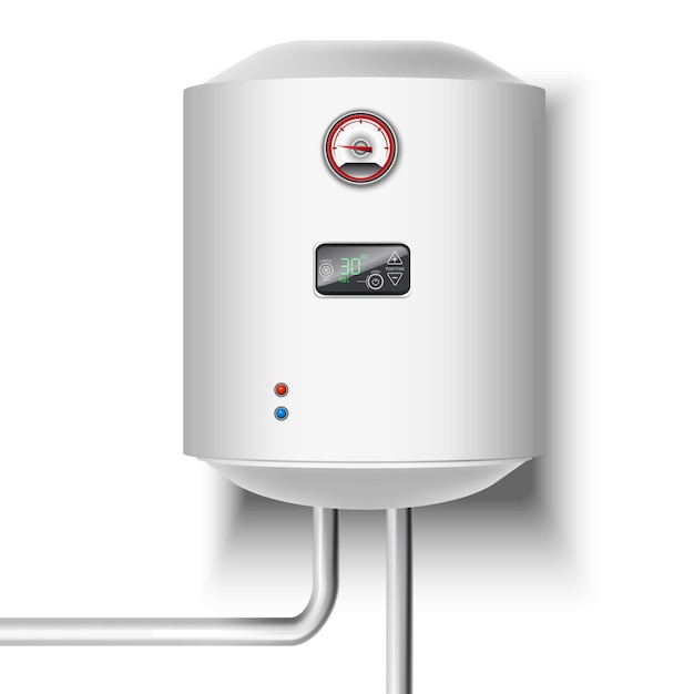 Vector water heater on white