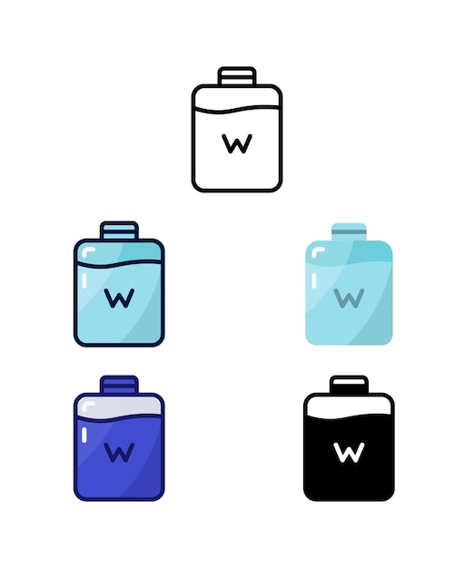 Water Home brewer Equipment and raw material icons vector