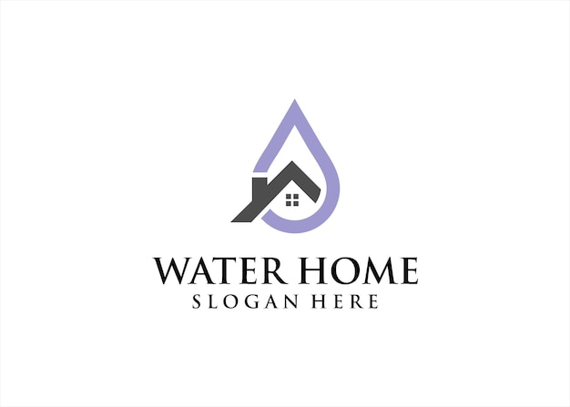 water huis logo ontwerp