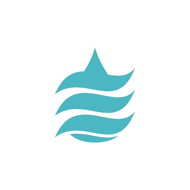 Modello di progettazione del logo dell'acqua hvac