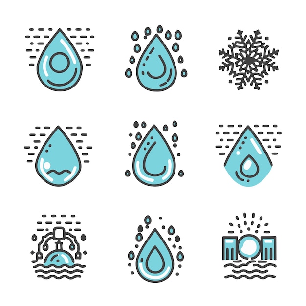 Vector water icon bundle part3