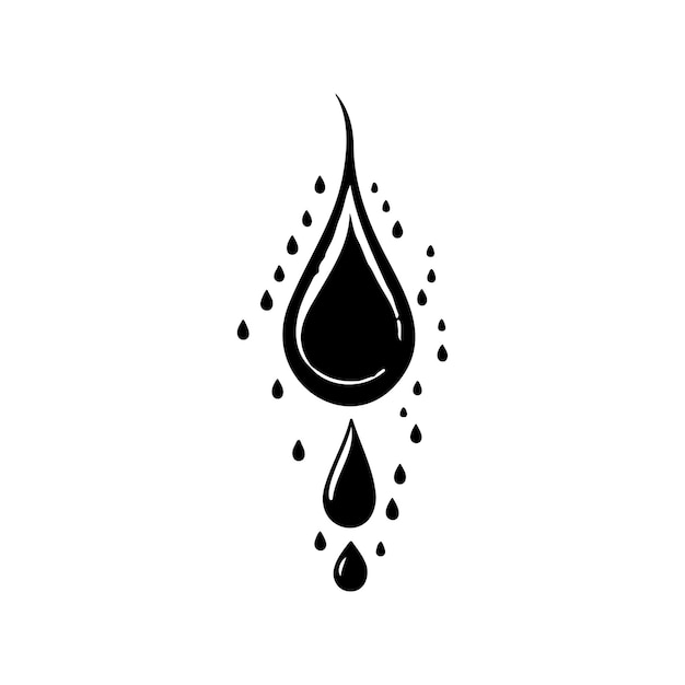 Vettore icona dell'acqua disegno a mano colore nero elemento vettoriale e simbolo del logo della giornata mondiale dell'acqua