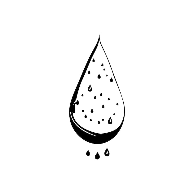 Water icon hand draw black colour world water day logo vector element and symbol