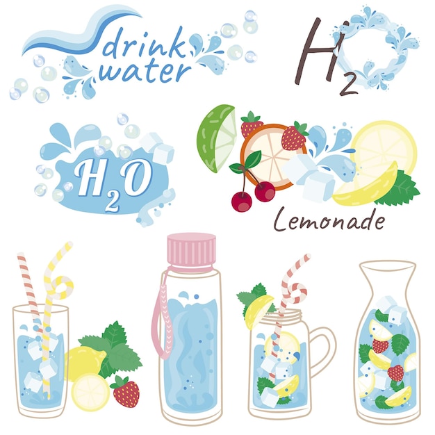 Vector water iconen vector set