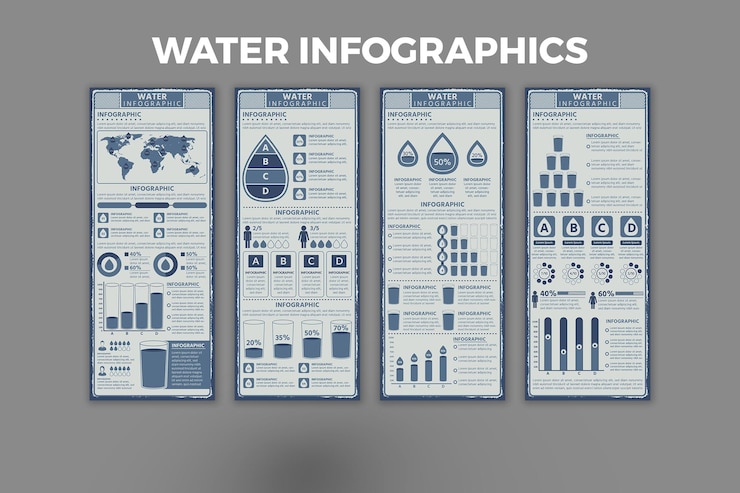 Vector water infographic design template