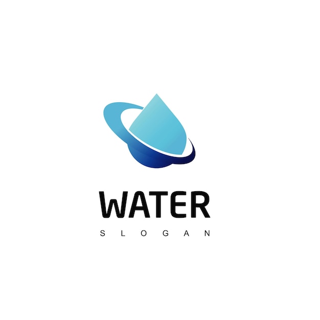 Modello di progettazione del logo dell'acqua