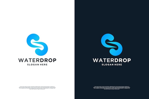 Water logo design Water drop logo design