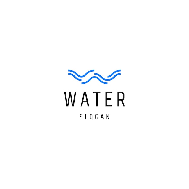 Water logo icon design template