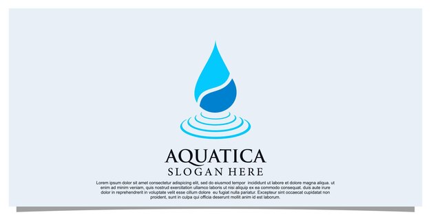 Water logo-ontwerp met splash effect eenvoudig concept Premium Vector Deel 3