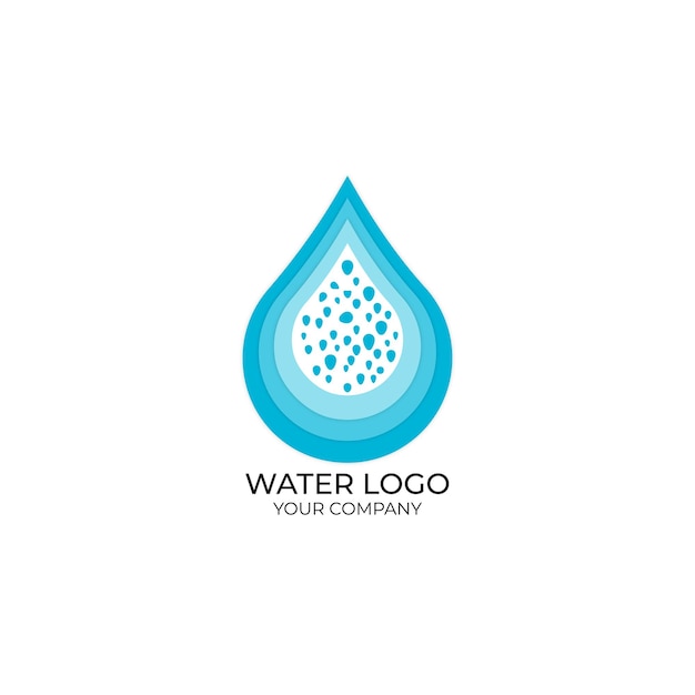 Vector water logo ontwerp water kleur