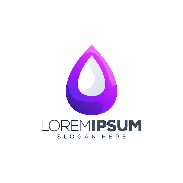 Water logo ontwerp