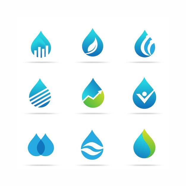 Water logo ontwerpsjablonen