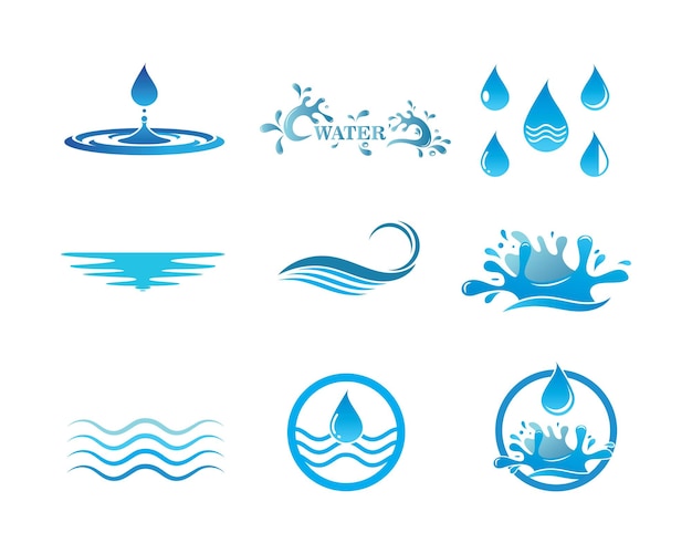 Water Logo Template vector illustration