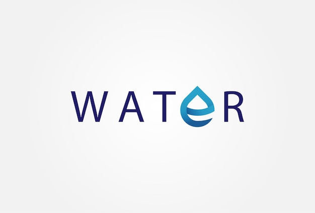 Water Logotype Design Inspiration letter E water drop combination vector illustration