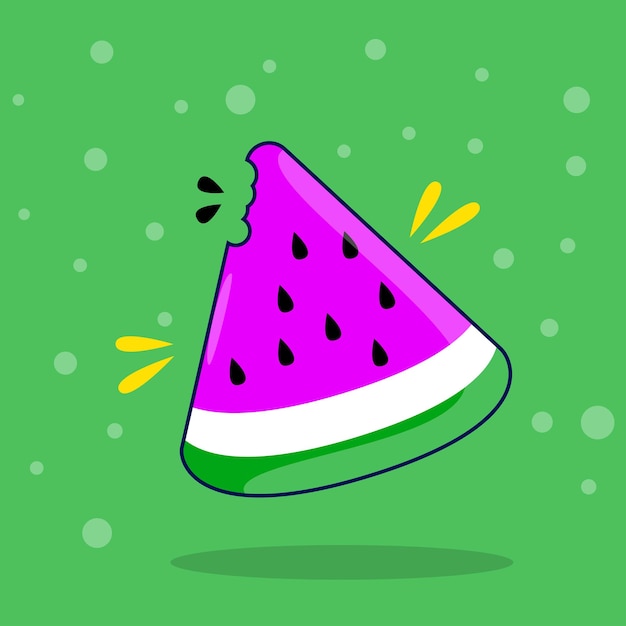 Vector water melon cartoon vector illustration fruit object flat isolated vector