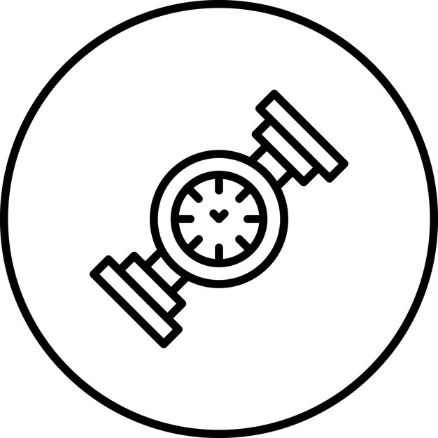 Illustrazione dell'icona vettoriale del contatore idrico del set di icone di ingegneria