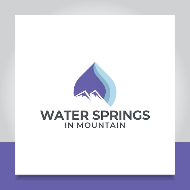 water mountain logo design river water springs flow